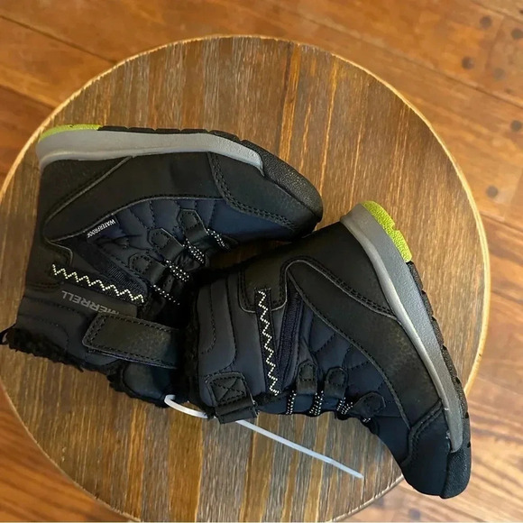 Merrell Snow Crush 3.0 Navy Green Waterproof Boot Toddler Size 7 NWOB - Picture 5 of 6